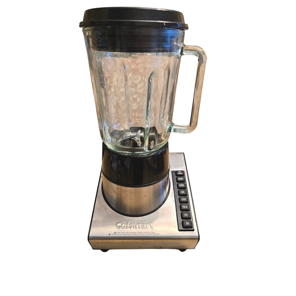 Cuisinart SmartPower Blender Food Processor SB-5500C Silver‎ Black 60oz Glass